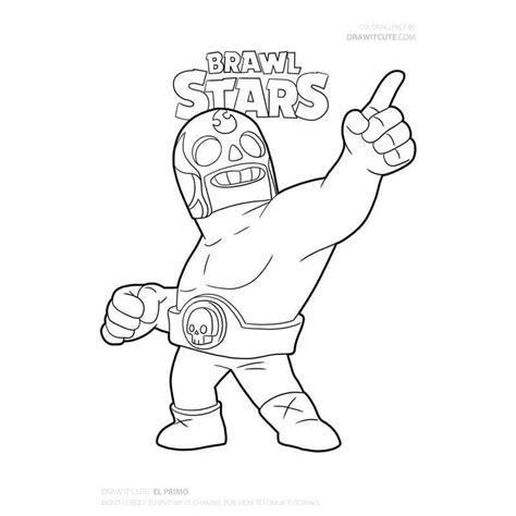 Brawl Stars Kleurplaat El Primo 2020