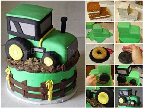 Wonderful Diy Cool John Deere Green Tractor Cake