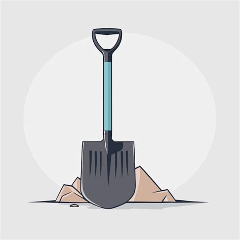 Premium Vector Shovel Icon Logo Cartoon Illustration Vector Design