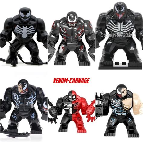 Set 6 Pcs Custom Venom Carnage For Lego Marvel Mini Figures Building