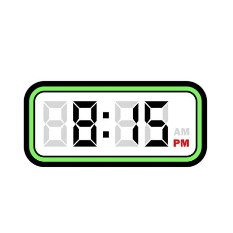 Premium Vector | Digital Clock Show at