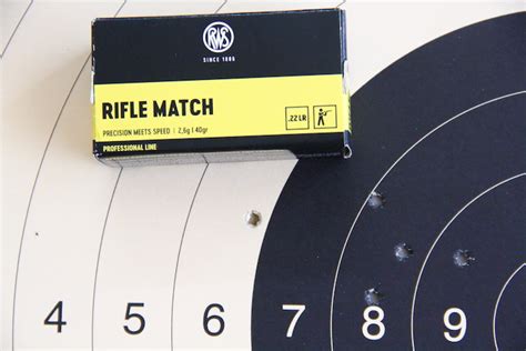 Test De La Munition 22 LR Rifle Match De RWS