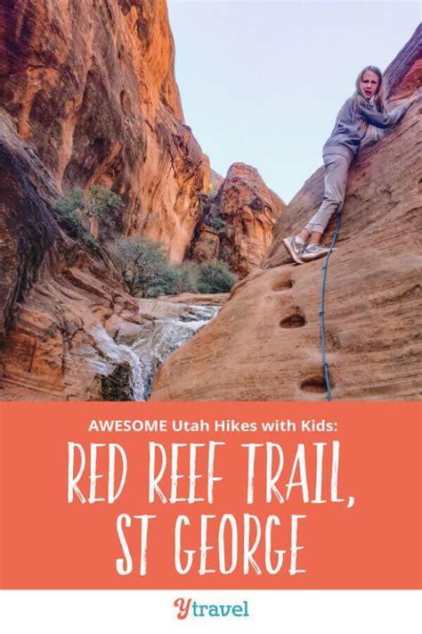 Hike The Exciting Red Reef Trail St George There S A Waterfall Climb