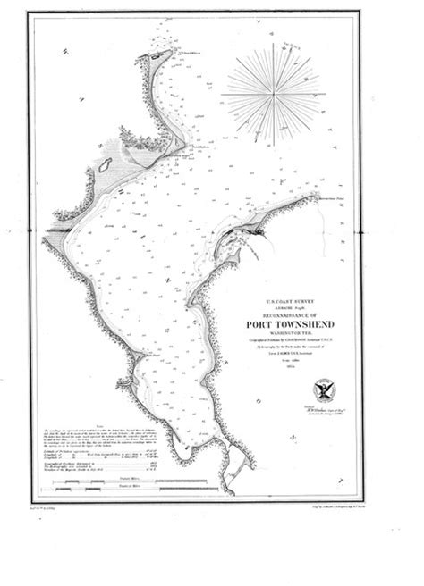 Port Townsend 1854 A Old Map Nautical Chart Pc Harbors 6405