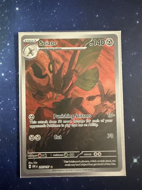 Scizor Illustrator Rare Art Obsidian Flames Pokemon Values