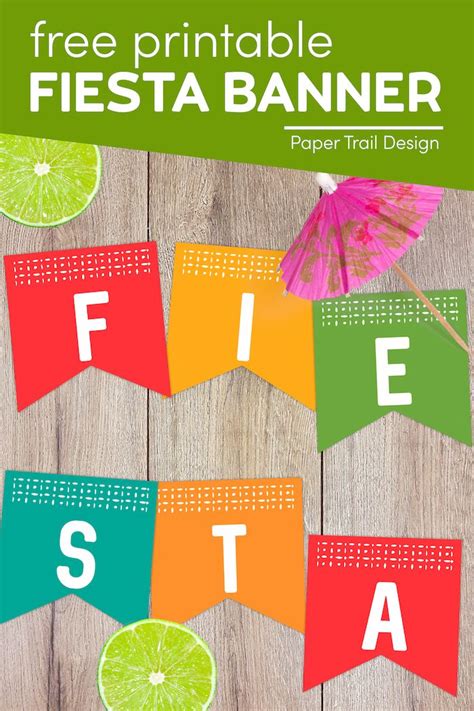 Fiesta Banner Printable {free decor} - Paper Trail Design | Party ...