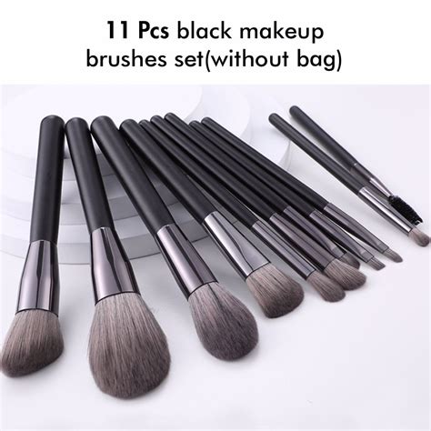 Private Label Cosmetic Brush Sets / Facial Makeup Brushes Set 11pcs ...