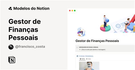 Galeria de modelos do Notion Gestor de Finanças Pessoais