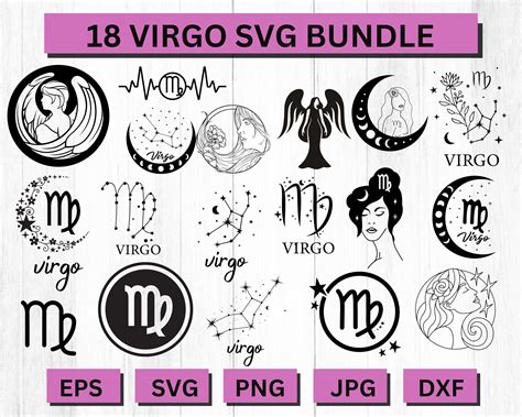 Virgo Svg Virgo Png Virgo Sign Svg Virgo Zodiac Svg Virgo Birthday