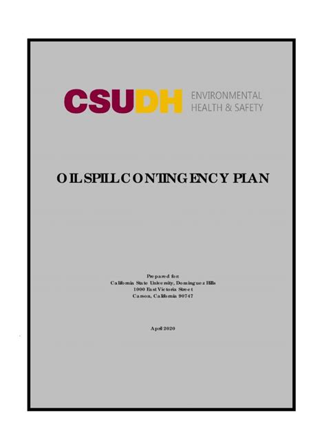 PDF OIL SPILL CONTINGENCY PLAN OSCP Oil Spill Contingency Plan