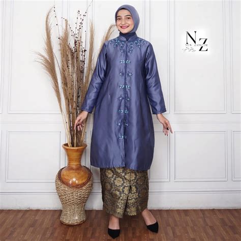 Jual Ghazza Kebaya Set Kebaya Kurung Modern Tafeta Kebaya Payet