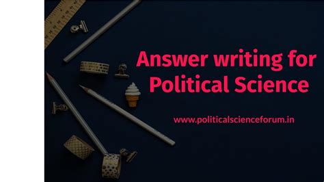 Art Of Answer Writing For Political Science Upsc Youtube