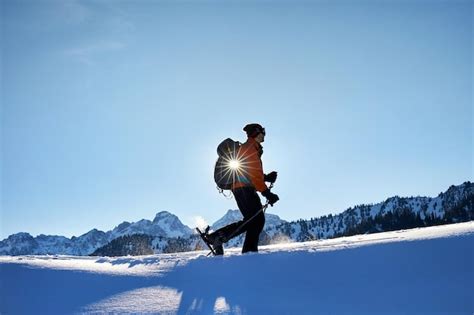 Premium Photo | Skiing on the fresh powder snow