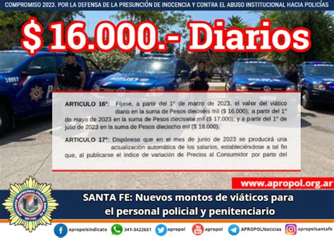 Apropol Noticias Santa Fe Nuevos Montos De Vi Ticos Para El Personal