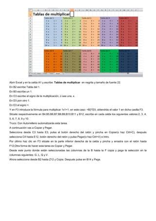 Ejercicios Excel 1 PDF