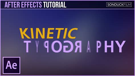 After Effects Tutorial Kinetic Typography Motion Graphics Youtube