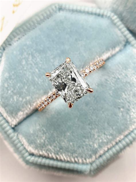 Rectangle Engagement Rings Radiant Cut Engagement Rings Cute