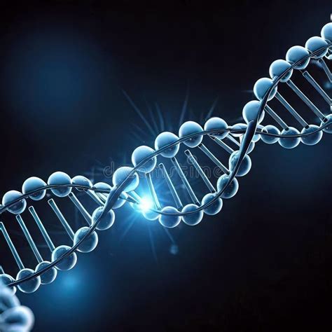 Imagen Conceptual De La Estructura Del Adn Con Moléculas Que Ilustran