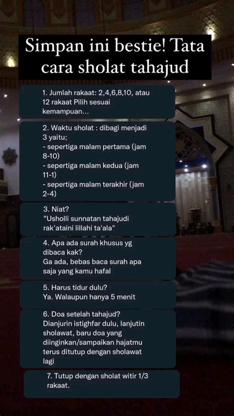 Tata Cara Sholat Tahajud Artofit