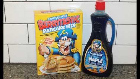 Capn Crunchs Pancake Mix And Ocean Blue Maple Flavored Syrup Review