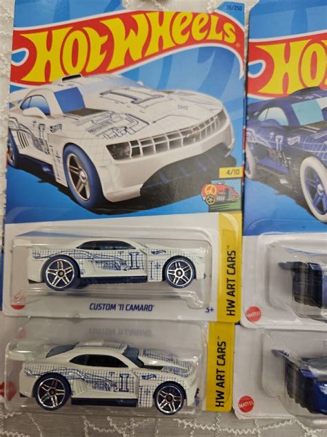 2023 Hot Wheels Custom 11 Camaro Blue White 36 250 HW Art Cars 4 10