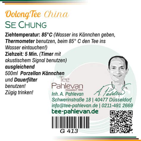 Oolong Tee China Se Chung Tee Pahlevan D Sseldorf