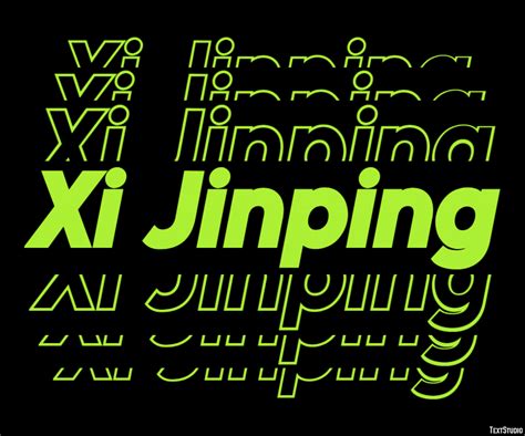 Xi Jinping Text Effect and Logo Design Celebrity