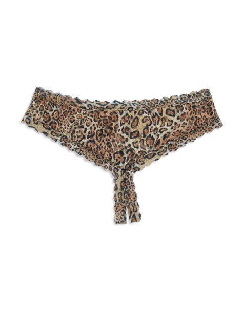 Hanky Panky Plus Leopard Print Hipster Crotchless Panties Lyst