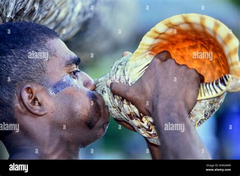 Blowing Conch Shell