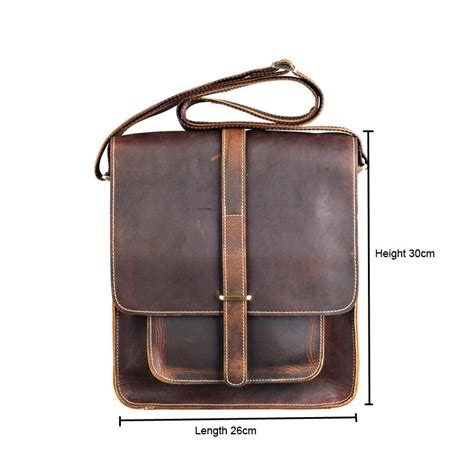 Männer Aus Echtem Leder Messenger Umhängetasche Vintage Schulter Tasche