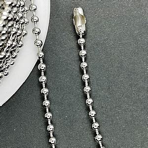 Rhodium Plated Chain - www.thesouthamptonbeadshop.co.uk