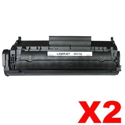 Hp 2 X Q2612a 12a Compatible Black Toner Cartridge 2000 Pages Toner Cartridges Inkstation