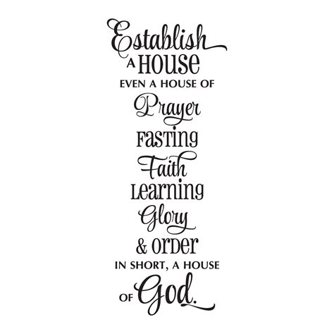 Establish A House Wall Quotes™ Decal | WallQuotes.com