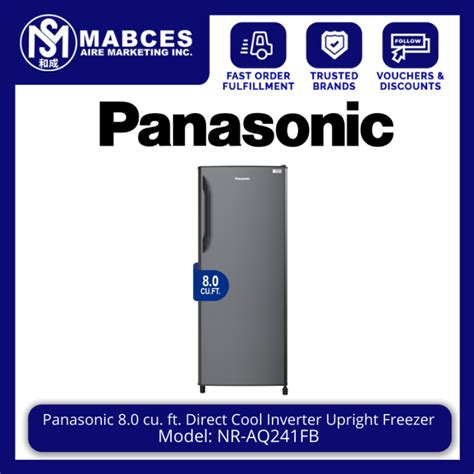 Panasonic 8 0 Cu Ft Direct Cool Inverter Upright Freezer NR AQ241FB