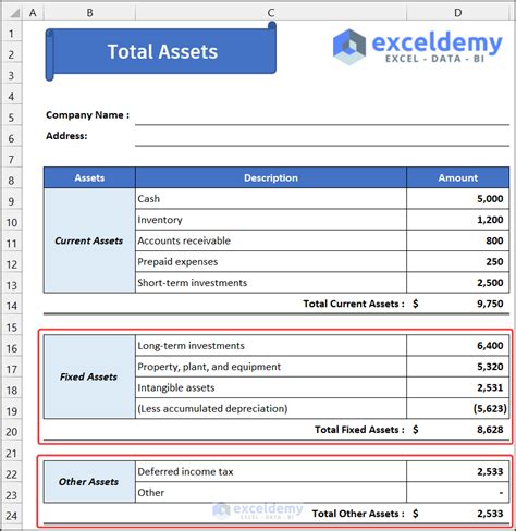 How to Create Consolidated Balance Sheet Format in Excel