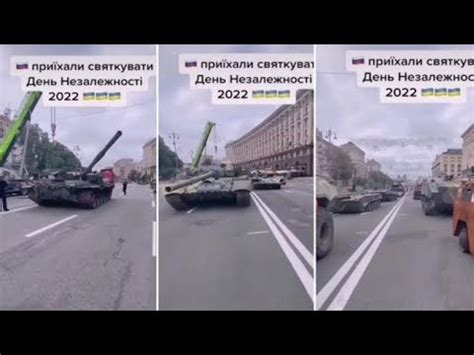 In Piazza A Kiev La Parata Dei Carri Armati Russi Distrutti YouTube