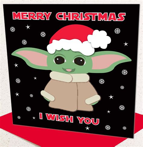 Baby Yoda Christmas Card Pack Baby Yoda Style Design Small - Etsy Finland