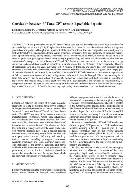 Pdf Correlation Between Spt And Cpt Tests In Liquefiable Deposits