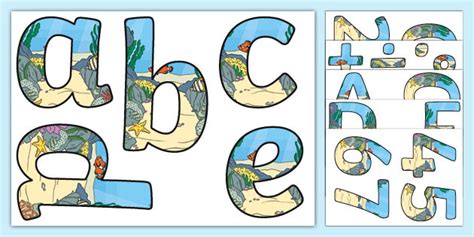 Printable Under The Sea Letters