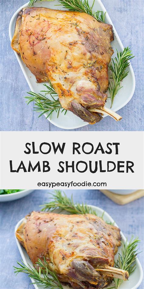 Slow Roast Lamb Shoulder With Garlic And Rosemary Recipe In