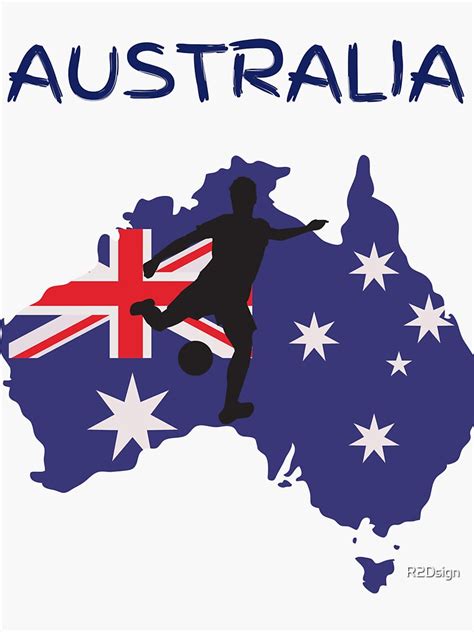 "Australia national soccer team" Sticker for Sale by R2Dsign | Redbubble