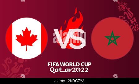 Canada Vs Morocco Soccer Match FIFA World Cup Qatar 2022 Soccer Field