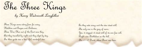 Poem The Three Kings By Henry Wadsworth Longfellow