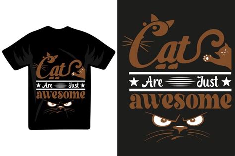 Premium Vector Cat T Shirt Design And Cute Cat Face Illustration