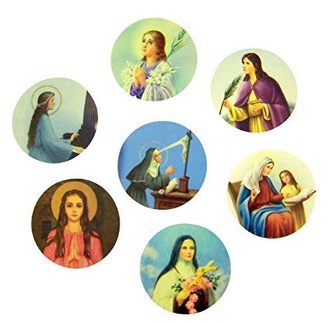 Beautiful Catholic Female Saint Stickers Pack Of 100