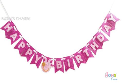 Peppa Pig – Happy Birthday Banner – Mom’s Charm