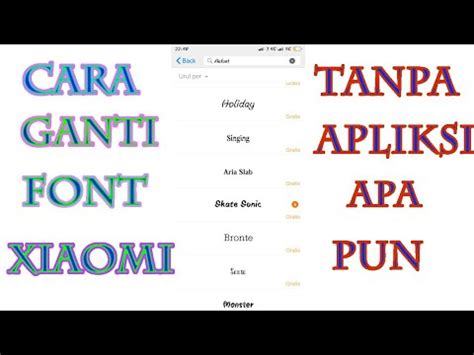 Cara Mengganti Font Tulisan Di Hp Xiaomi Redmi Apa Saja Youtube