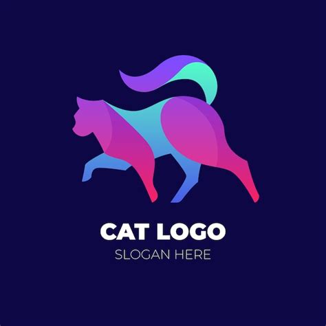 Free Vector Cat Logo Template Design