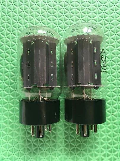 Matched Pair RCA Black Plate 6L6 6L6GC Vacuum Tubes Valves Reverb