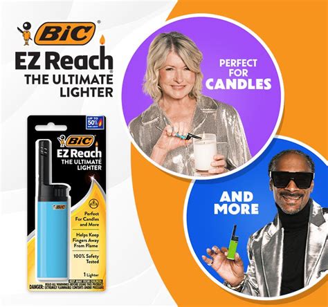 Bic Ez Reach Candle Lighter Count Pack Assortment Of Designs May Vary